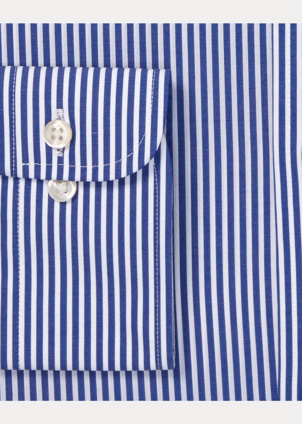 Camisa Polo Ralph Lauren Hombre Azul Rey Azules / Blancos - Striped Easy Care Stretch Poplin - VUNDL